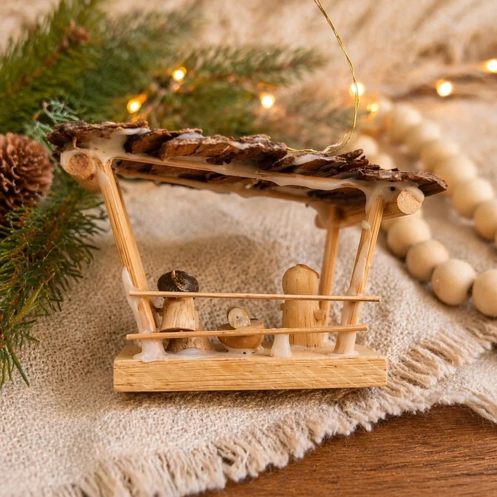 Vintage handmade nativity